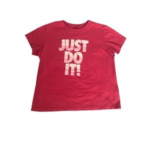 Nike Women’s Just Do it Baby Pink T-Shirt. Size: Large. Good Condition.